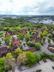 Aerial View of Nottingham City Centre Near River Trent, England United Kingdom. April 26th, 2024