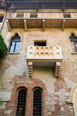 Naklejka premium Verona Veneto Italy. The balcony of Juliet at Villa Capuleti