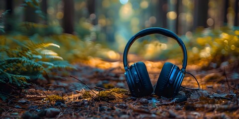 Immersive Headphones in Enchanting Autumnal Forest Inspire Storytelling and Creativity