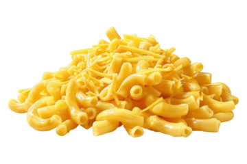 Macaroni and cheese Isolated on transparent background