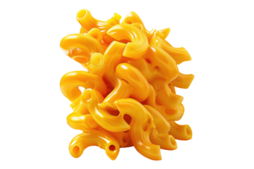 Macaroni and cheese Isolated on transparent background