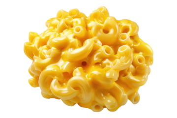 Macaroni and cheese Isolated on transparent background
