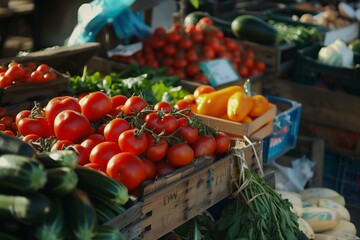 Fresh Tomatoes and Colorful Vegetables: Healthy Eating at the Local Farmers Market