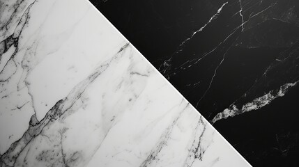Dramatic Diagonal Black and White Marble Texture