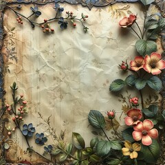 A beautiful floral background with a vintage feel.