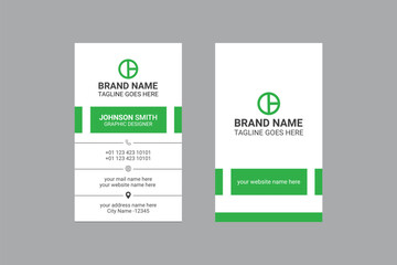 Double sided business card design template for corporate business, professional and modern visiting card design.