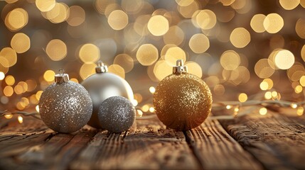 Golden Moments: Christmas Elegance on Bokeh