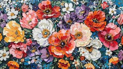 yellow and white flowers illustration poster background