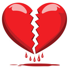 broken heart vector