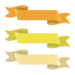 Obraz premium 黄色のリボン3種