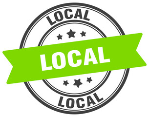local stamp. local label on transparent background. round sign