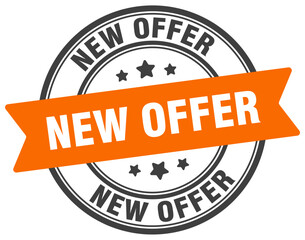 Obraz premium new offer stamp. new offer label on transparent background. round sign