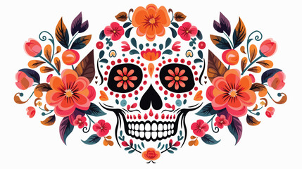 Human skull for Mexicos Day of the Dead El Dia de M