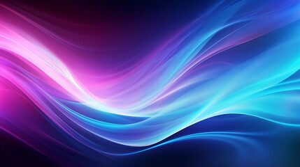 Naklejka premium Dynamic abstract background in blue and purple colors.Vibrant, futuristic neon swirl lines. Light effect