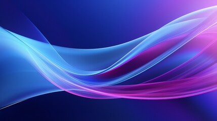 Dynamic abstract background in blue and purple colors.Vibrant, futuristic neon swirl lines. Light...