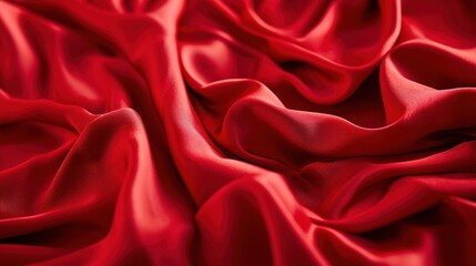 Obraz premium Red crumpled paper texture in low light background