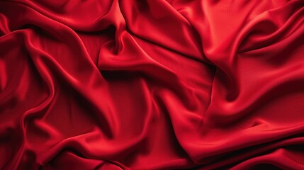 Obraz premium Red crumpled paper texture in low light background