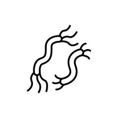 Bacteria outline icons, minimalist vector illustration ,simple transparent graphic element .Isolated on white background
