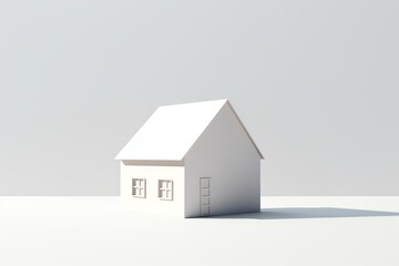 A simple 3D house on a white background 
