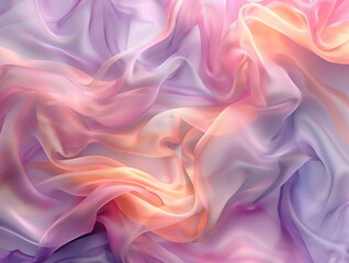 A background illustration, of a net satin fabric, silky texture, pastel colours, purple, orange and red, screensaver, graphic