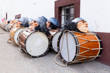 Basel carnival 2024. Snare drums and masks