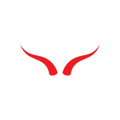 Devil horn Vector icon design illustration Template
