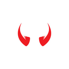 Devil horn Vector icon design illustration Template