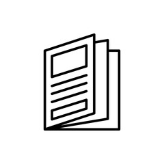 Flyer outline icons, minimalist vector illustration ,simple transparent graphic element .Isolated on white background