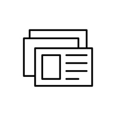 Flyer outline icons, minimalist vector illustration ,simple transparent graphic element .Isolated on white background