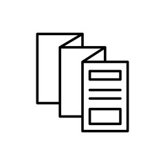 Flyer outline icons, minimalist vector illustration ,simple transparent graphic element .Isolated on white background