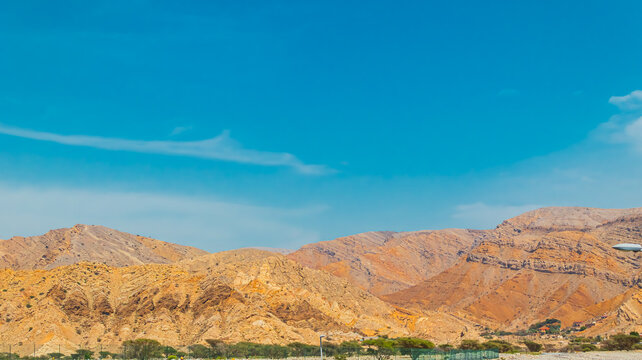 A view from Top Of Jebel Jais in Ras Al Khaima at sunrise. 