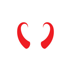 Devil horn Vector icon design illustration Template