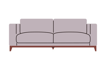 Comfortable stylish modern sofa.Furniture for home,interior, apartment.Sofas for living room,modern.Flat vector illustration isolated