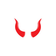 Devil horn Vector icon design illustration Template
