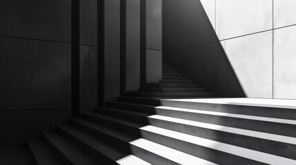 Minimalist Abstract Architecture Desktop Wallpaper: Clean Lines, Geometric Shapes, and Monochromatic Palette