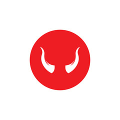 Devil horn Vector icon design illustration Template