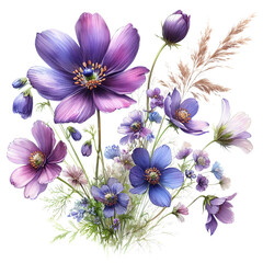 Spring Flowers Sublimation Clipart