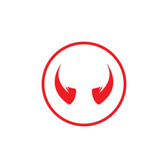 Devil horn Vector icon design illustration Template