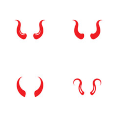 Devil horn Vector icon design illustration Template
