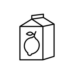 Lemon juice outline icons, minimalist vector illustration ,simple transparent graphic element .Isolated on white background