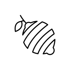 Lemon fruit outline icons, minimalist vector illustration ,simple transparent graphic element .Isolated on white background