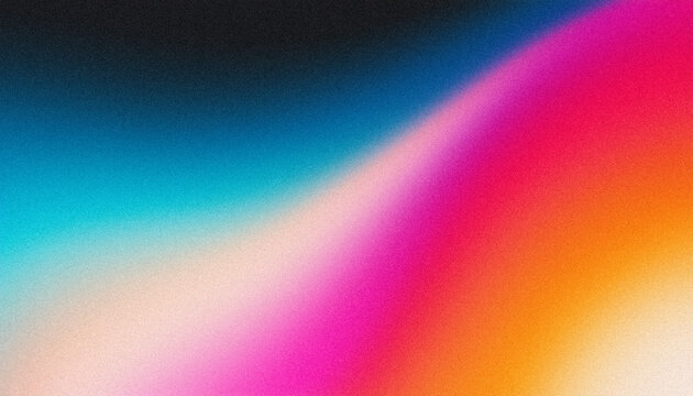 Abstract color gradient background with grain texture