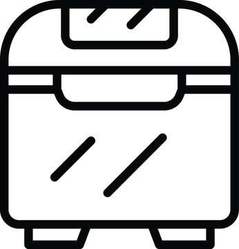 recommend clip art: Bread dough kneader icon outline vector. Loaf maker appliance. Bakery food recipe