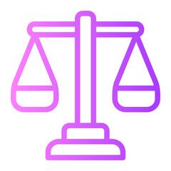scale of justice gradient icon