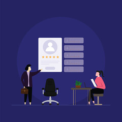 Choice of person from the Crowd for Hiring, Looking for Talent and Hiring concept, Business hiring and recruiting concept, We are hiring concept with empty chairs