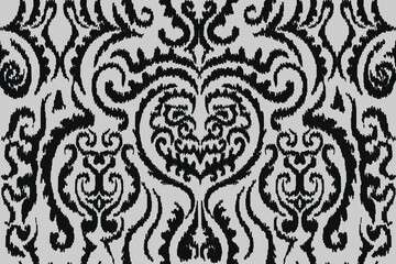  abstract seamless motif fabric pattern, abstract ikat, carpet, fabric, batik