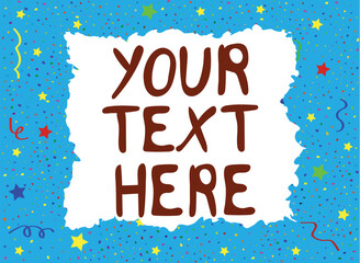 Festive Party Confetti Background Copy Space. Birthday or other occasion vector art