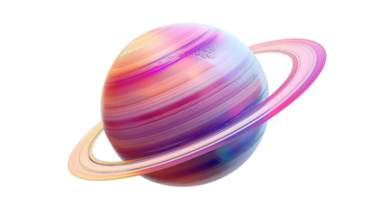 Fantasy Saturn isolated on white background.