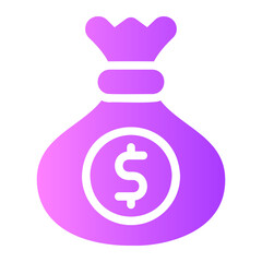 money bag gradient icon