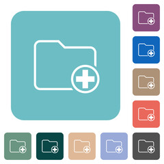 Add new directory outline rounded square flat icons